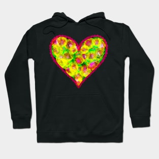 Colorful neon ornamental heart Hoodie